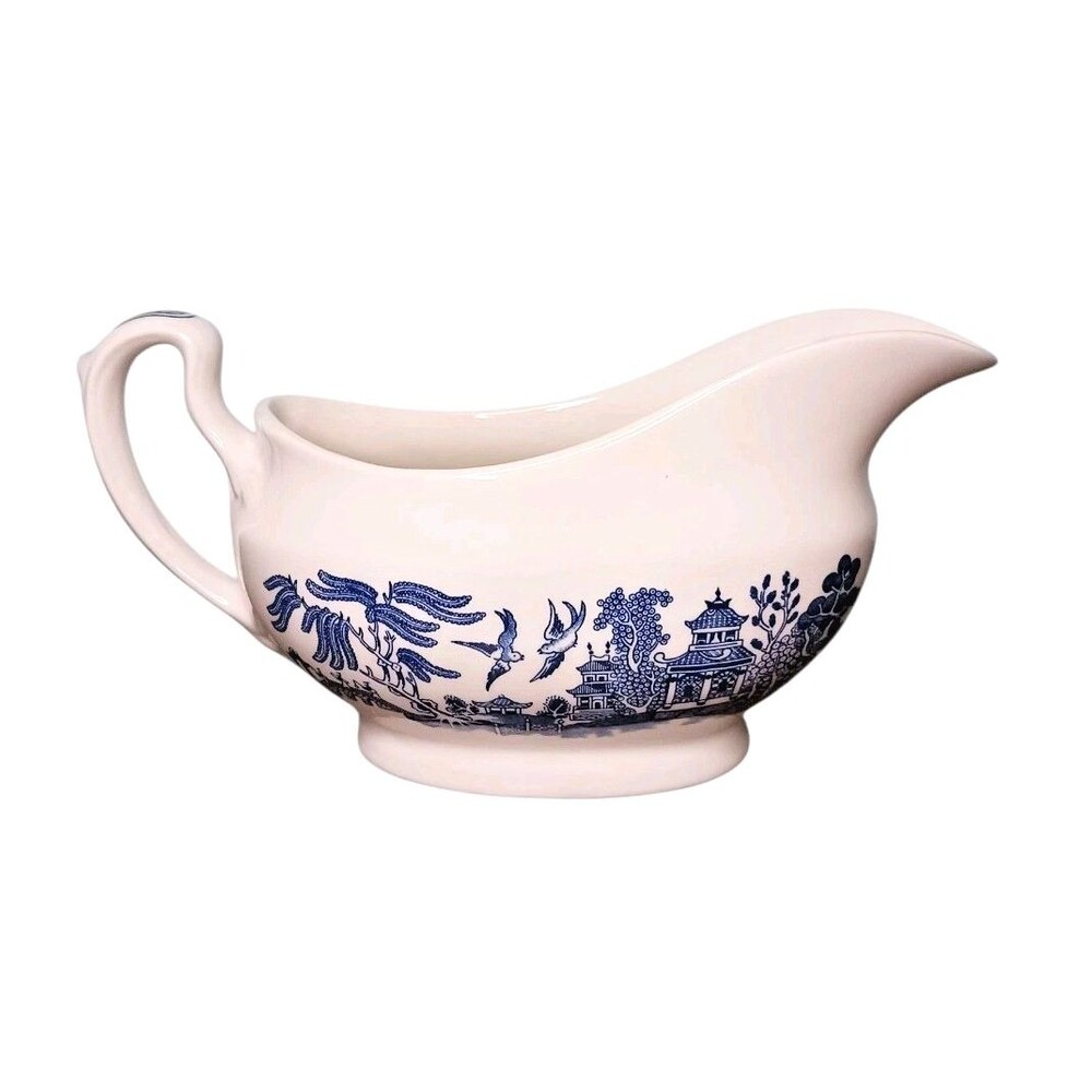 Churchill Gravy Boat Blue Willow Fine English Tableware Staffordshire England - Picture 2 of 6